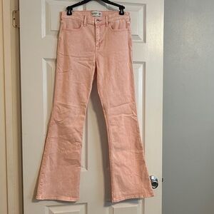 Abercrombie Kids Light Pink High Rise Flare Jeans